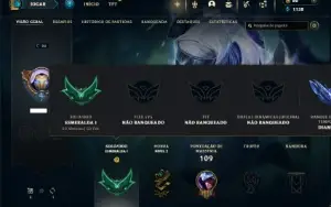 Esmeralda 1 com 70 Champs e 22 Skins ( JG / MID / TOP )