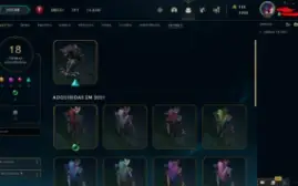 Conta LOL lvl 402, 108 skins, todos os champs, 3k700 EA