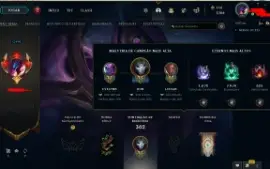 Conta LOL lvl 402, 108 skins, todos os champs, 3k700 EA