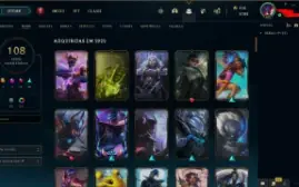 Conta LOL lvl 402, 108 skins, todos os champs, 3k700 EA