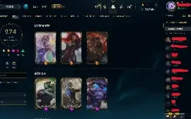 Conta de League of Legends à venda – Nível 698 - 274 Skins