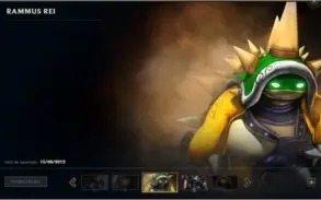 Conta level 117 com Rammus Rei e 58 skins, Elo: Ouro 4