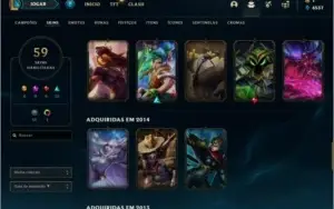 Conta level 117 com Rammus Rei e 58 skins, Elo: Ouro 4