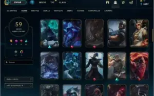 Conta level 117 com Rammus Rei e 58 skins, Elo: Ouro 4