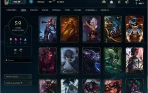 Conta level 117 com Rammus Rei e 58 skins, Elo: Ouro 4