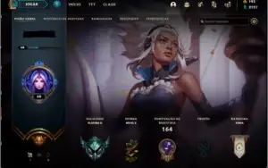 CONTA LOL PLATINA 2 63% DE WINRATE COM AKALI PRESTIGIO