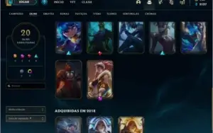 CONTA LOL PLATINA 2 63% DE WINRATE COM AKALI PRESTIGIO