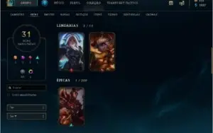 Conta GOLD SKINS (ULTIMATE, VITORIOSAS E MAIS) LV 117