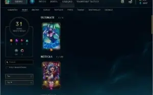 Conta GOLD SKINS (ULTIMATE, VITORIOSAS E MAIS) LV 117