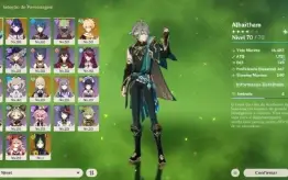 Alhaitham,Shogun Raiden + Assinatura,Rosaria c6 e muito mais