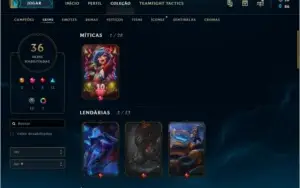 Conta Platina 4 - 63 champs - 36 skins