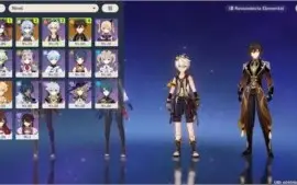 GENSHIN IMPACT CONTA COM GANYU, ZHONG e MONA 5⭐AR5