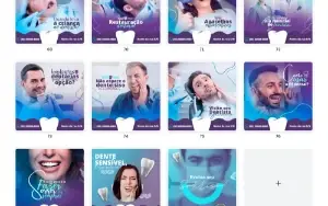 Pack Canva Dentista - 79 Artes Editáveis