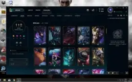 Conta de League of Legends com 111 Skins (Ouro IV)