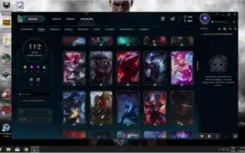 Conta de League of Legends com 111 Skins (Ouro IV)