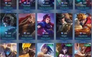 CONTA MOBILE LEGENDS 207 SKINS