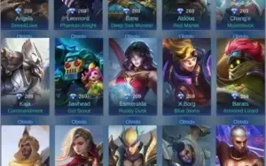CONTA MOBILE LEGENDS 207 SKINS