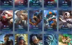 CONTA MOBILE LEGENDS 207 SKINS