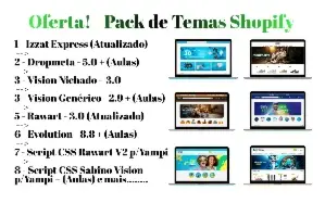 Pack de Temas Shopify + Brindes