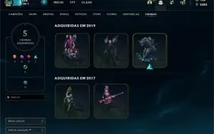 Conta de League of Legends de 2016