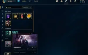 Conta unranked com 41 Champs e 12 Skins