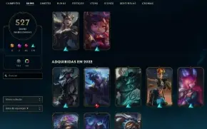 Conta Com 527 Skins League Of Legends