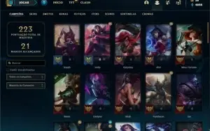 Platina 4 com 60 Champs e 41 Skins