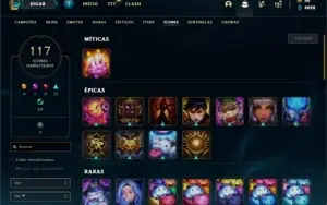 Platina 4 com 60 Champs e 41 Skins