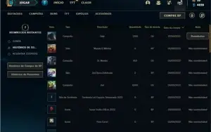 Platina 4 com 60 Champs e 41 Skins