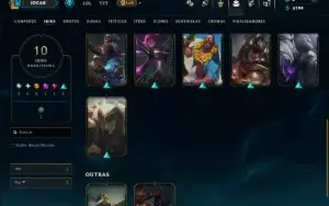 Unranked com 20 Champs e 10 Skins