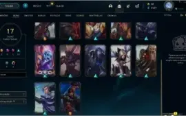Conta lol gold 3 com skins