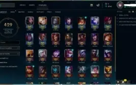 Conta Lol , todos os champs, 233 skins