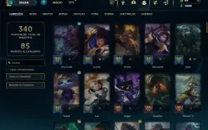 Esmeralda 4 com 110 Champs e 65 Skins + 10 Espolios