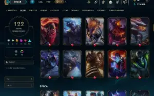 Diamante 3 com TODOS os Champs e 122 Skins (MID / ADC / JG)