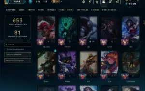 Diamante 3 com TODOS os Champs e 122 Skins (MID / ADC / JG)