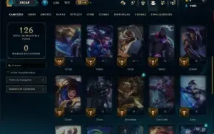 Unranked com 35 Champs e 10 Skins