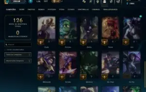 Unranked com 35 Champs e 10 Skins