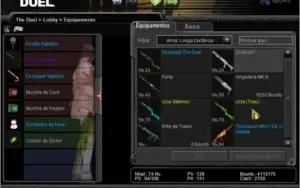 CONTA THE DUEL, NIVEL 74 COM MUITOS ITENS