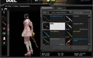 CONTA THE DUEL, NIVEL 74 COM MUITOS ITENS