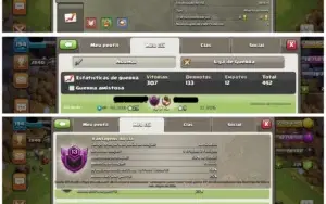 CLÃ NÍVEL 13 CLAN ÓTIMO HISTÓRICO GUERRAS COM BANNER 300v