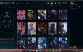 conta platina 3 mmr alto 57 skins