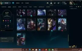 conta platina 3 mmr alto 57 skins
