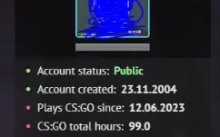Conta CSGO + Prime, medalhas 10 e 5 anos