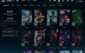 Conta League of Legends - 336 Skins - Desde 2016 - Main Sup
