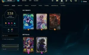Conta League of Legends - 336 Skins - Desde 2016 - Main Sup