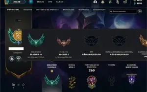 Conta Platina 3 com 90 Champs e 48 Skins +4000 RP
