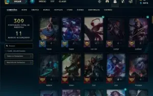 Conta Unranked com 115 Champs e 46 Skins