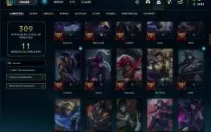 Conta Unranked com 115 Champs e 46 Skins
