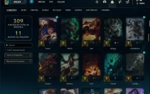 Conta Unranked com 115 Champs e 46 Skins