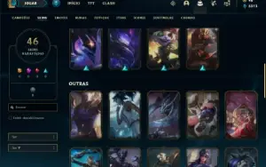 Conta Unranked com 115 Champs e 46 Skins